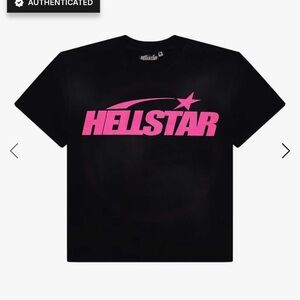 Black and Pink Short Sleeve Tee with Bold Logo